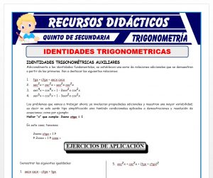 Ficha de Identidades Trigonométricas para Quinto de Secundaria