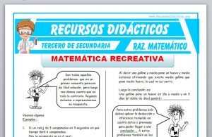 Ficha de Matemática Recreativa para Tercero de Secundaria