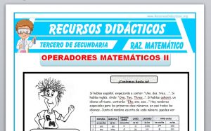 Ficha de Operadores Matemáticos con Tablas para Tercero de Secundaria