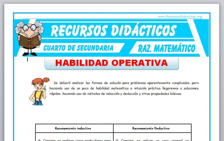Fichas de Razonamiento Matemático para Cuarto de Secundaria – 2024