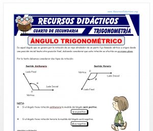 Ficha de Ángulo Trigonométrico para Cuarto de Secundaria