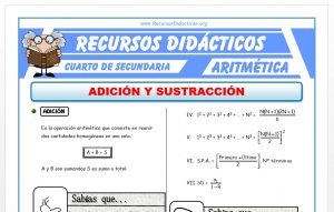 Fichas de Aritmética para Cuarto de Secundaria – Recursos Didácticos