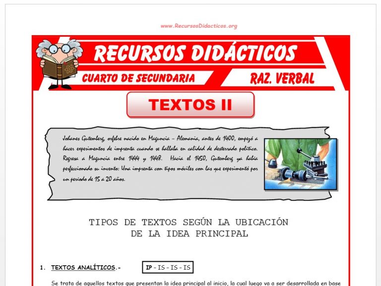 Lectura Crítica para Cuarto de Secundaria – Recursos Didácticos 2026