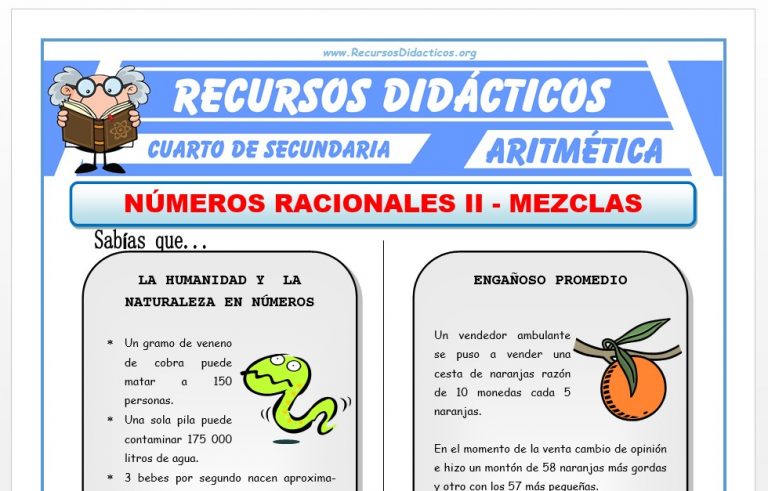 Fichas de Aritmética para Cuarto de Secundaria – Recursos Didácticos