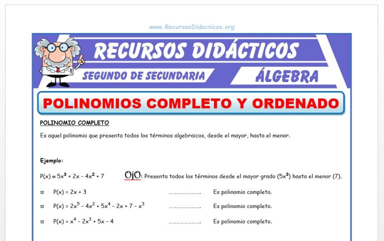 Expresiones Algebraicas para Segundo de Secundaria – Recursos 2026