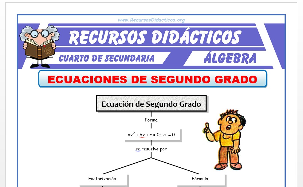 Ficha de Ecuaciones de 2° Grado para Cuarto de Secundaria