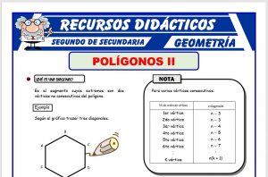 Ficha de Los Polígonos y sus Diagonales para Segundo de Secundaria