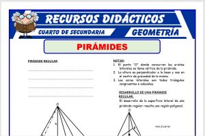 Ficha de Pirámide Regular para Cuarto de Secundaria