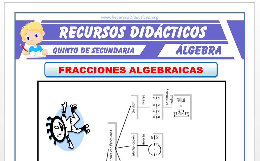 Ficha de Problemas de Fracciones Algebraicas para Quinto de Secundaria