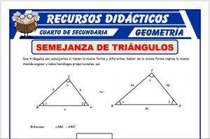 Ficha de Semejanza de Triángulos para Cuarto de Secundaria