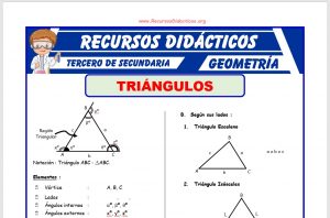 Ficha de Triángulos Problemas para Tercero de Secundaria