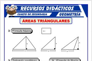 Ficha de Áreas Triangulares para Cuarto de Secundaria