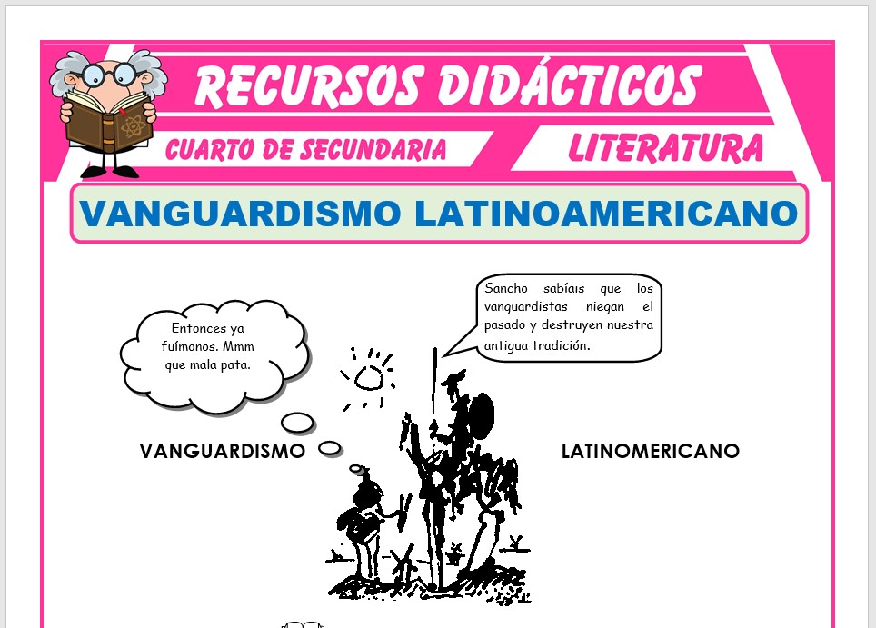 Ficha de El Vanguardismo Latinoamericano para Cuarto de Secundaria