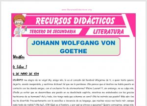 Ficha de Johann Wolfgang Von Goethe para Tercero de Secundaria