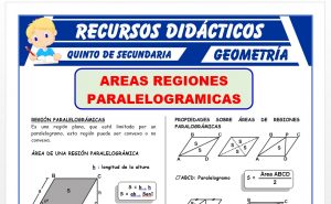 Ficha de Áreas de Regiones Paralelográmicas para Quinto Grado de Secundaria