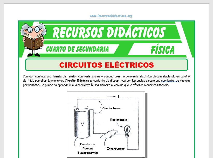 Ficha de Circuitos Eléctricos para Cuarto de Secundaria