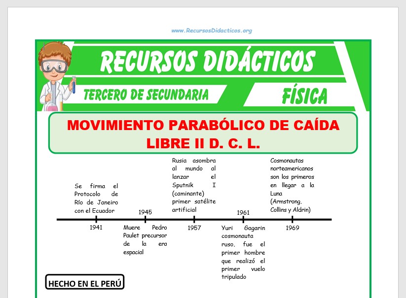 Ficha de Ejercicios de Movimiento Parabólico para Tercero de Secundaria Ficha de Ejercicios de Movimiento Parabólico para Tercero de Secundaria