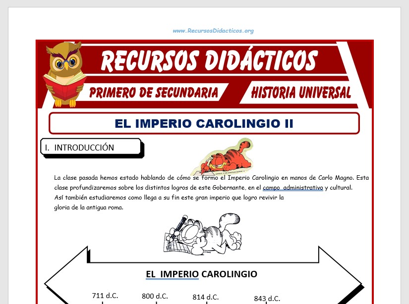 Ficha de El Imperio Carolingio II para Segundo de Secundaria Ficha de El Imperio Carolingio II para Segundo de Secundaria