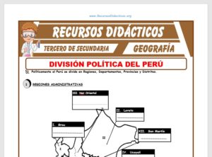 Ficha de El Perú y su División Política para Tercero de Secundaria