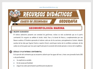 Ficha de Geomorfología Marina para Cuarto de Secundaria