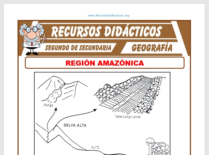 Ficha de La Región Amazónica para Segundo de Secundaria Ficha de La Región Amazónica para Segundo de Secundaria