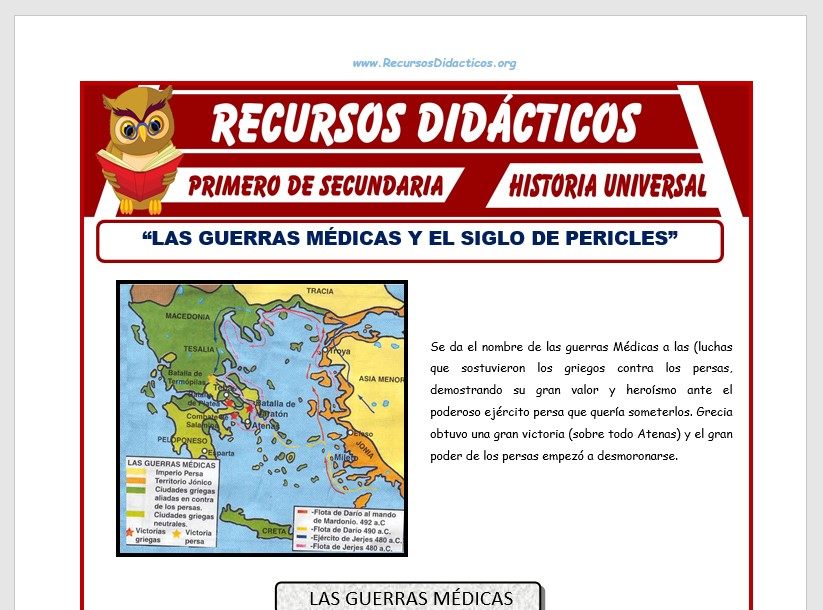 Ficha de Las Guerras Médicas y el Siglo de Pericles para Primero de Secundaria Ficha de Las Guerras Médicas y el Siglo de Pericles para Primero de Secundaria