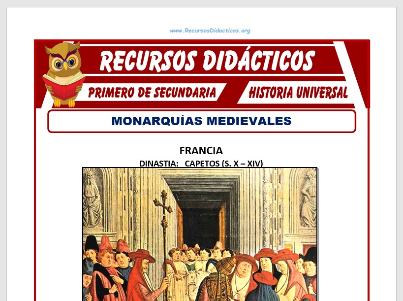 Ficha de Monarquías Medievales I para Segundo de Secundaria Ficha de Monarquías Medievales I para Segundo de Secundaria