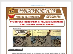 Ficha de Relieve Submarino y Relieve del Litoral Marino para Primero de Secundaria
