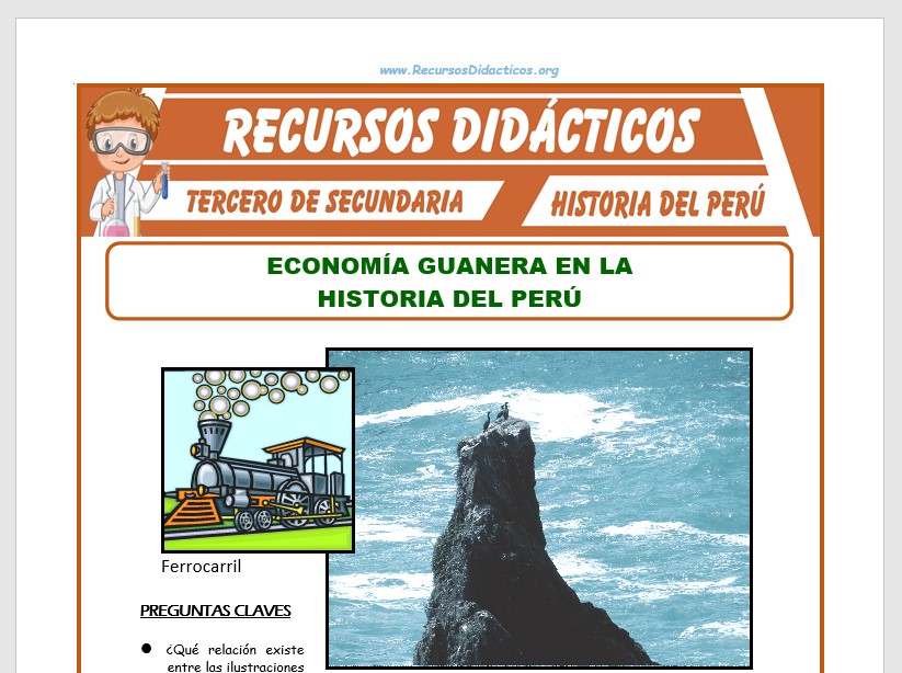 Ficha de Economía Guanera en la Historia del Perú para Tercero de Secundaria