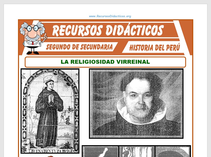 Ficha de La Religiosidad Virreinal para Segundo de Secundaria